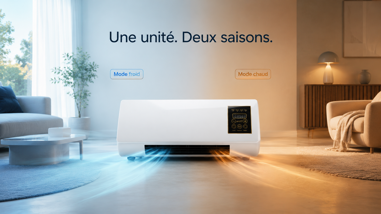 Une unité. Deux saisons — mode froid et mode chaud